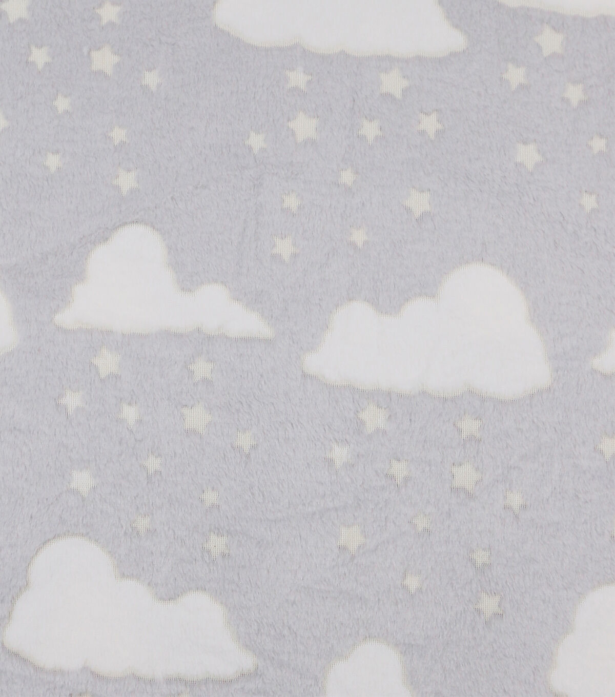 Clouds & Stars Glow in the Dark Sew Lush Fleece