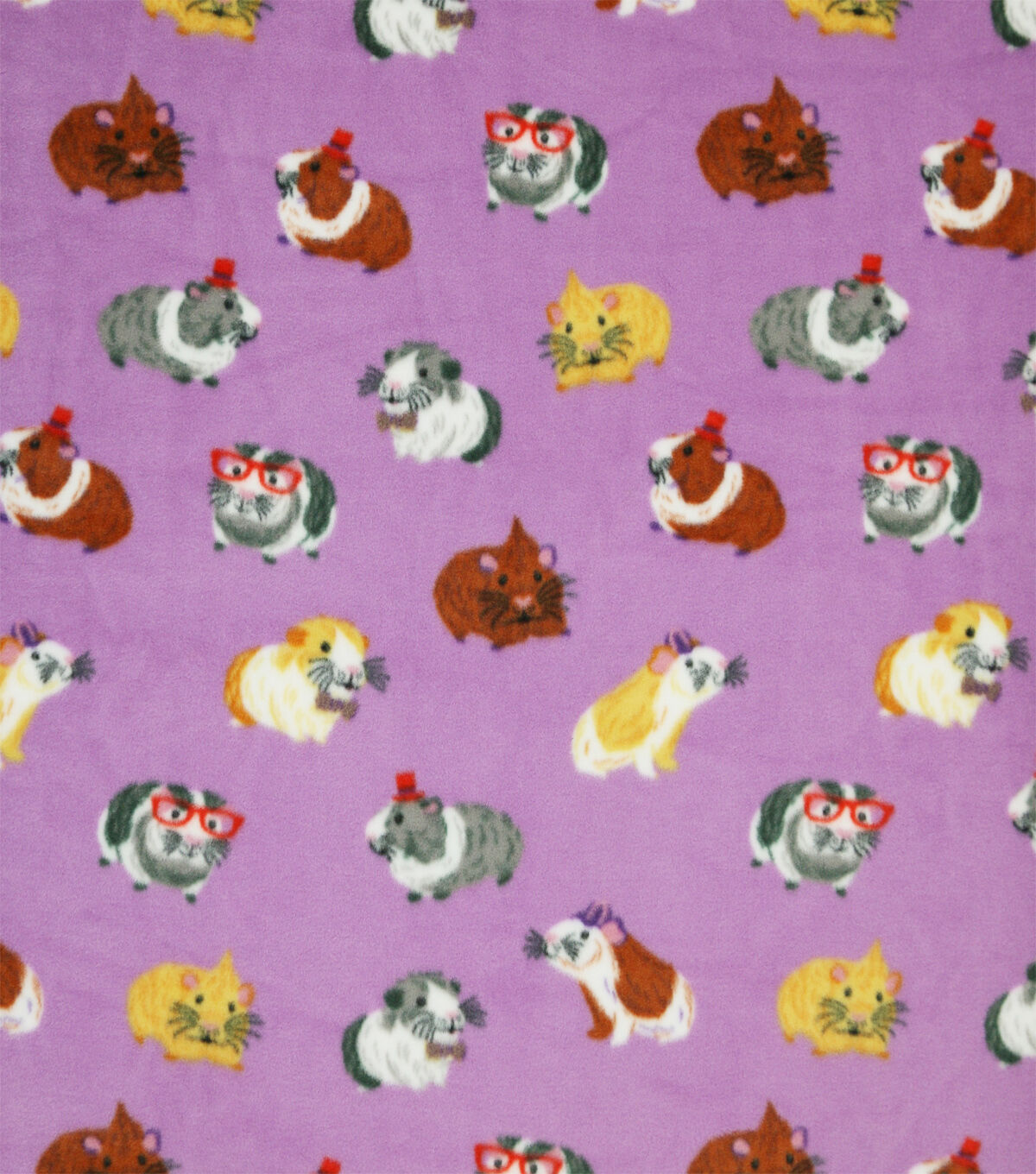Purple Gerbil Toss Anti Pill Plush Fleece Fabric