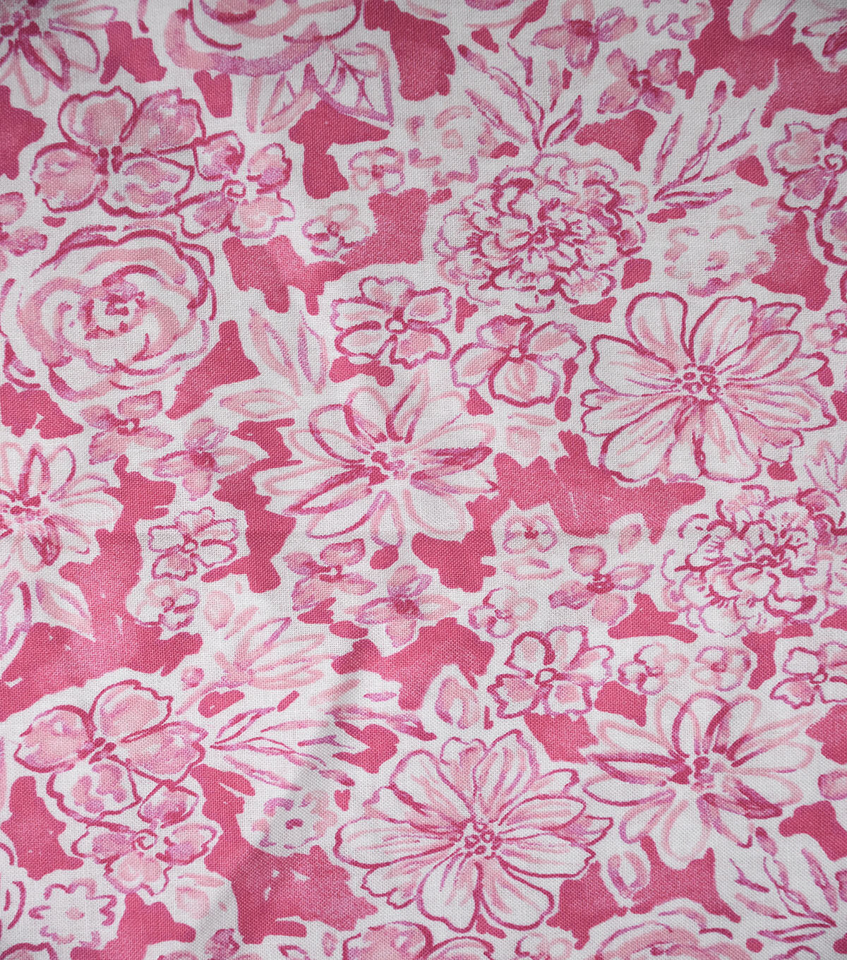 Pink Floral 108Wide Premium Cotton Fabric