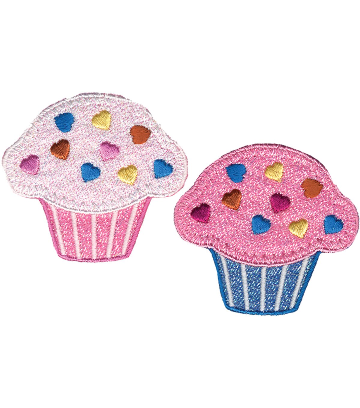 Wrights 2 Cupcakes Iron On Patches 2ct