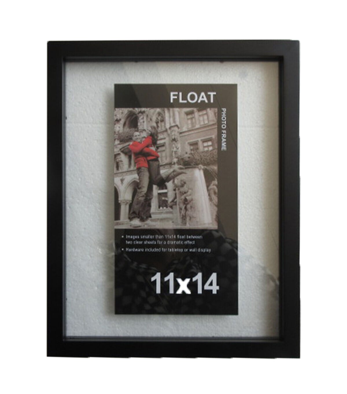 Innovative Creations 11x14 Black Wood & Glass Float Photo Frame
