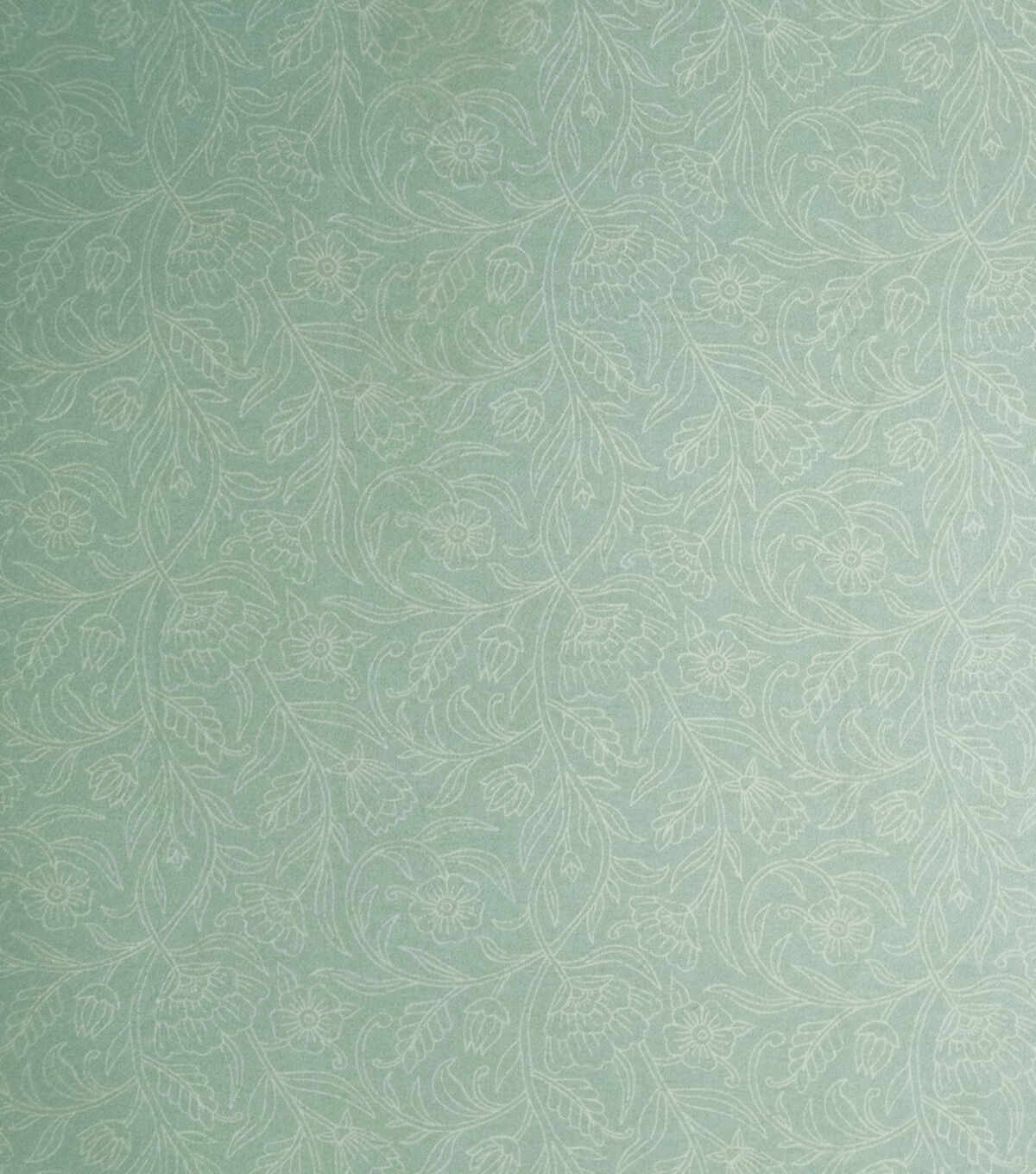 Green Floral Super Snuggle Flannel Fabric