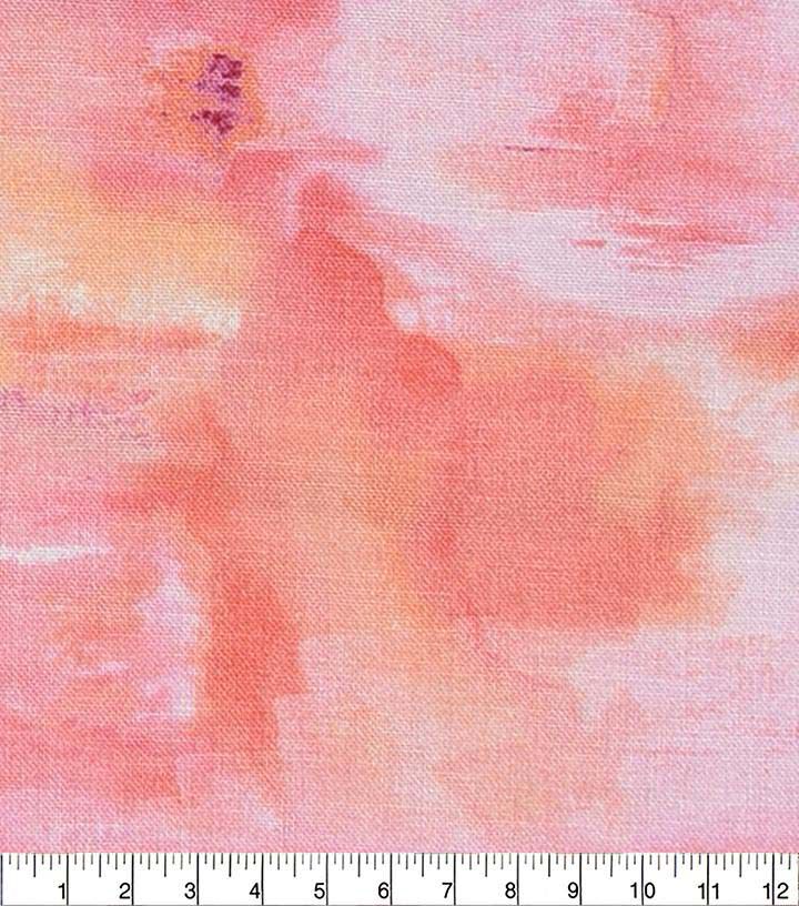 Pink Watercolor Cotton Fabric by Keepsake Calico