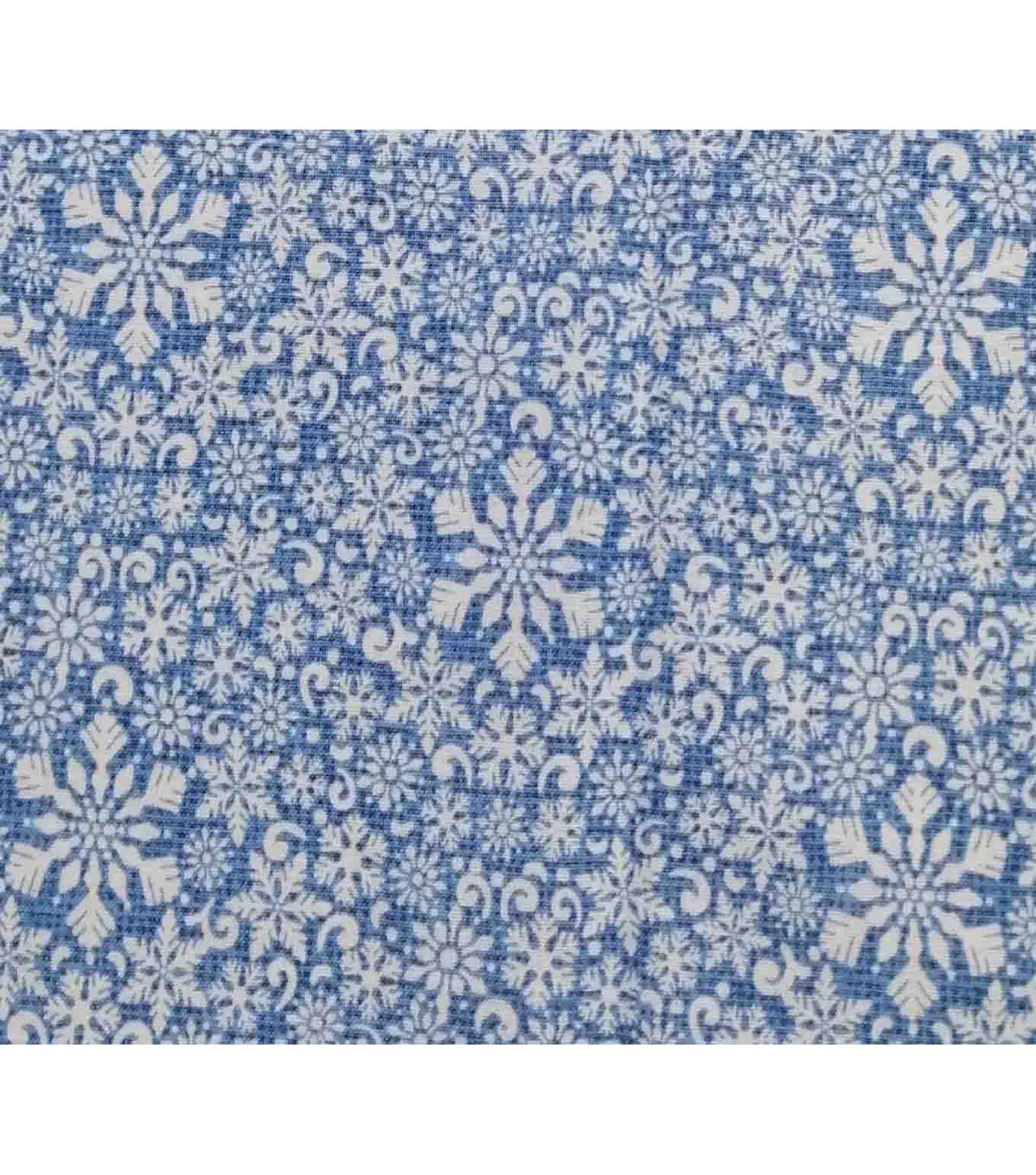 Twinkle Snowflakes on Blue Christmas Cotton Fabric