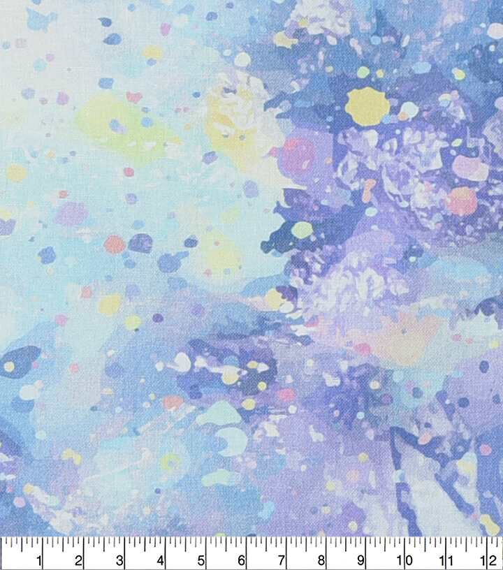 Purple Magic Paint Splatter Quilt Cotton Fabric by Keepsake Calico