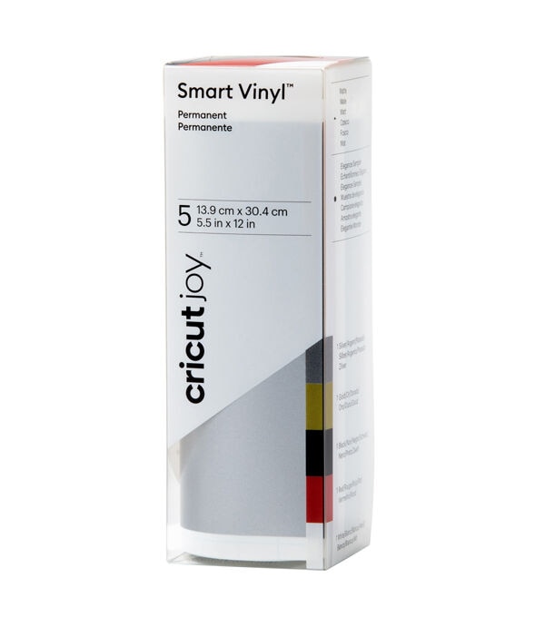 Cricut Joy 5.5 x 12 Elegance Permanent Smart Vinyl Samplers 5ct