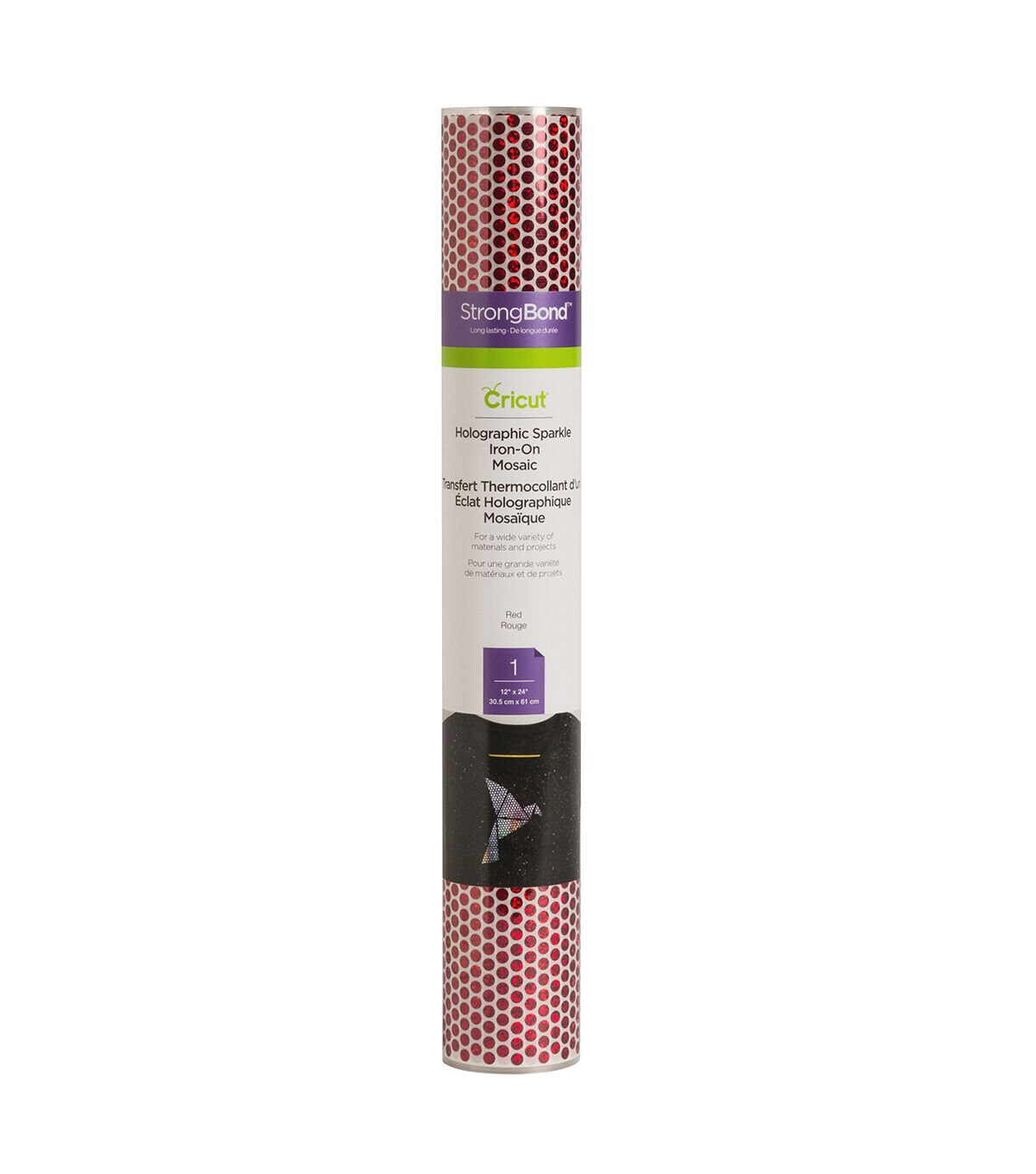 Cricut 12 x 24 Holographic Mosaic Circles Sparkle Iron On Roll