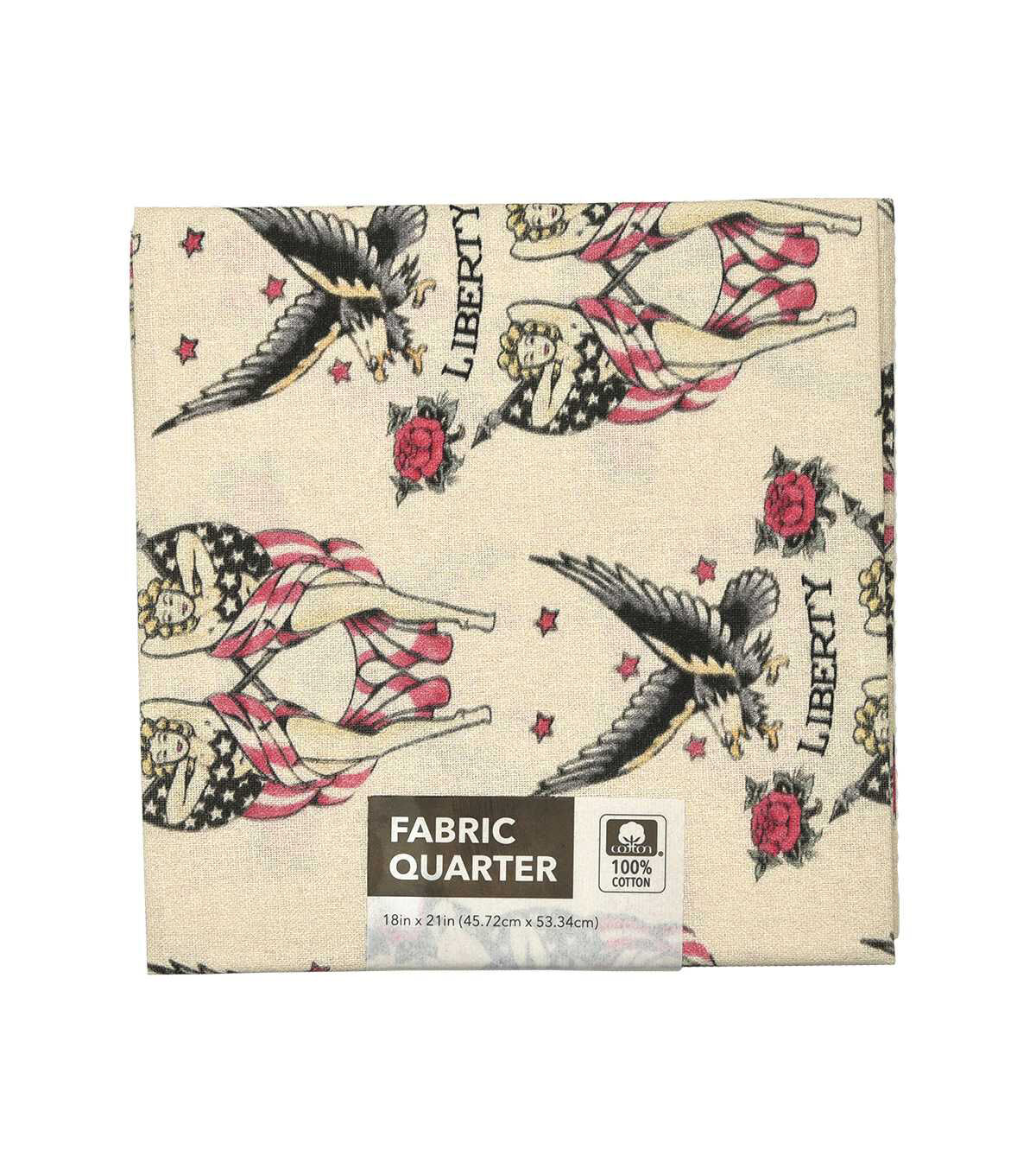 Lady Liberty Cotton Fabric Quarter