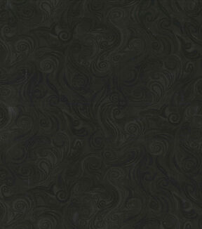Bold Black Swirls Cotton Fabric by Keepsake Calico
