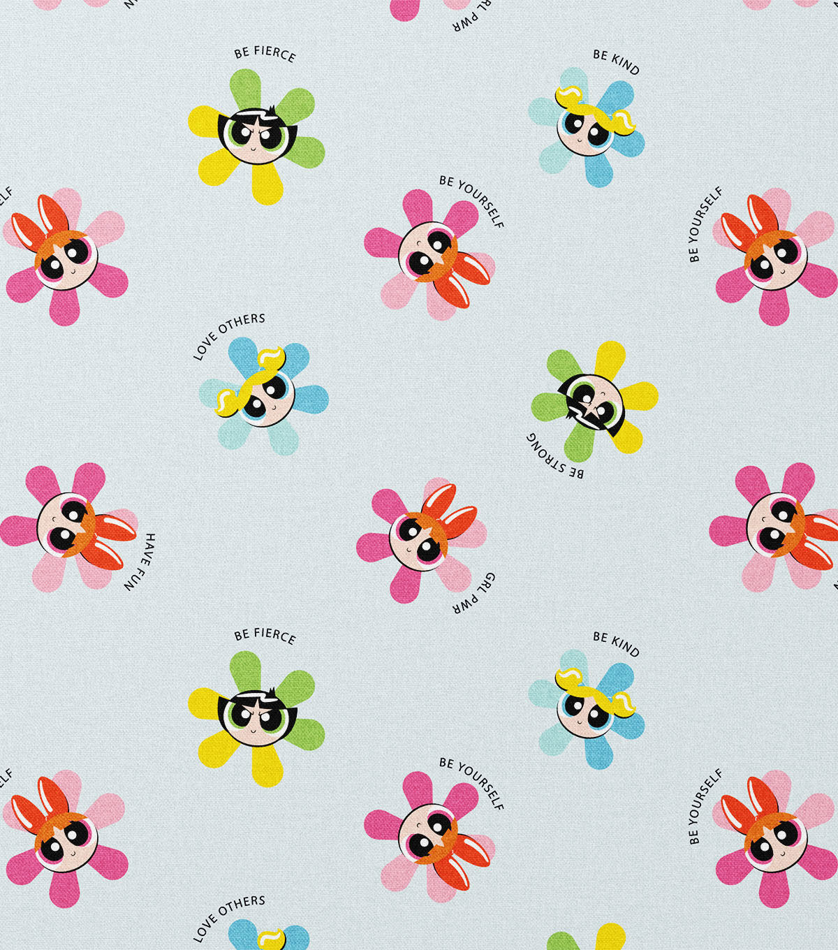 Power Puff Girls Flower Power Cotton Fabric