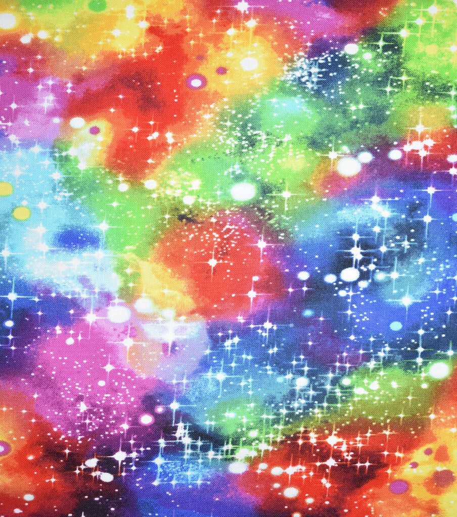 Rainbow Galaxy Novelty Cotton Fabric