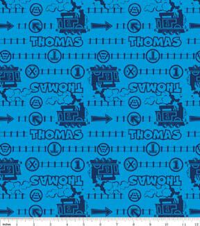 Thomas the Tank Engine Logo on Cotton Fabric