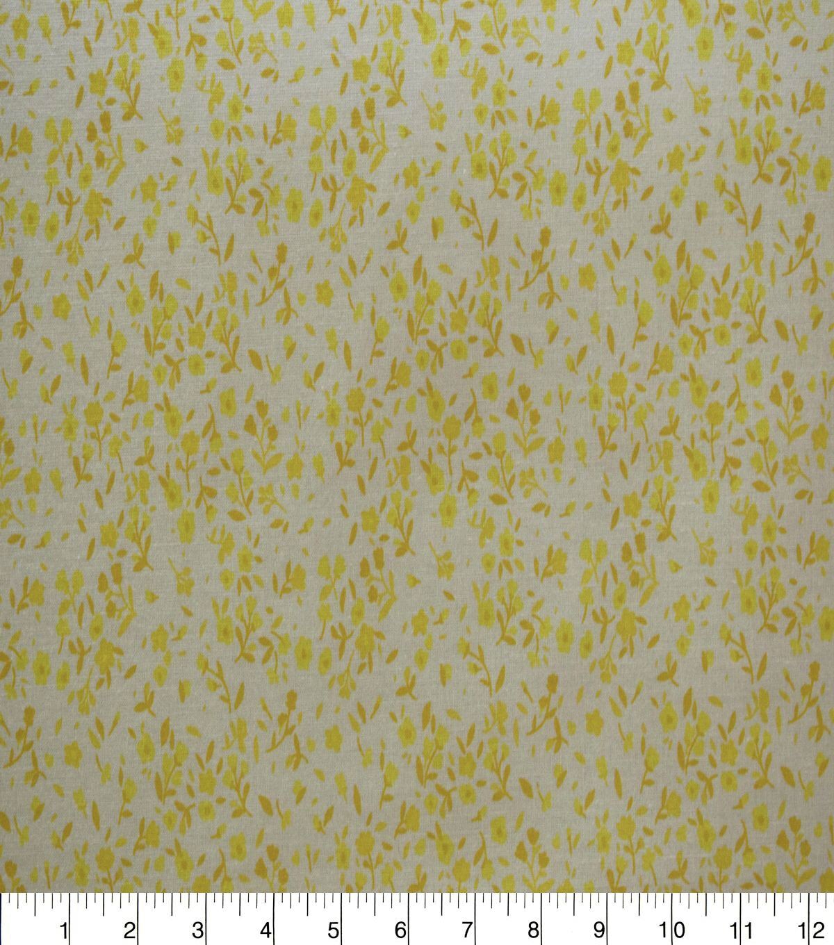 Cream Ditsy Floral & Vines Quilt Cotton Fabric by Quilter's Showcase