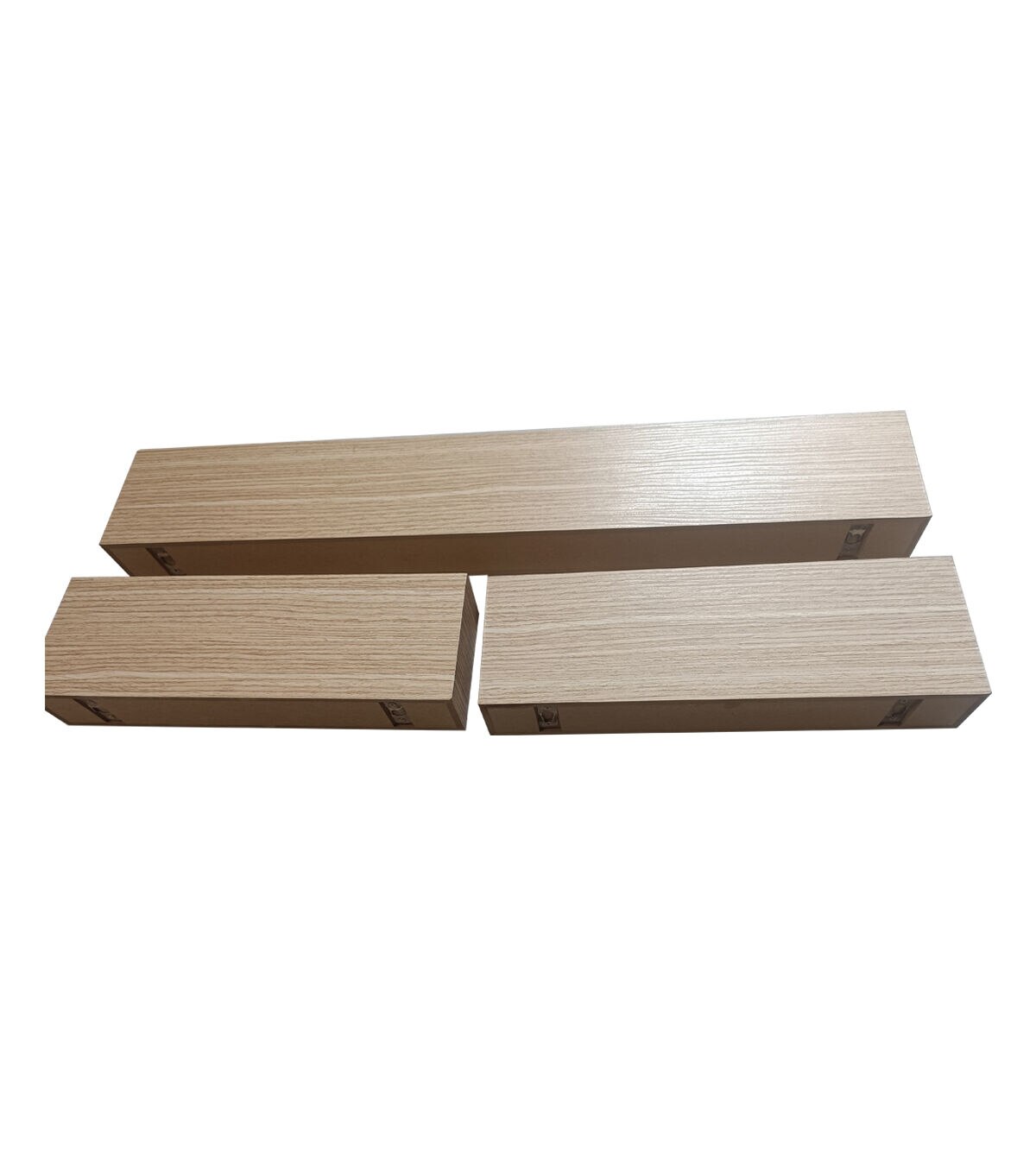 24 & 12 Light Wood Basic Wall Shelf Set 3pc by Place & Time