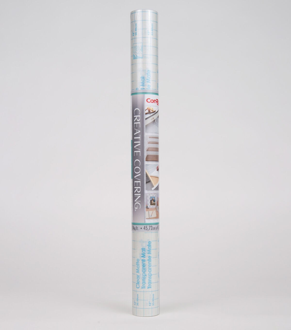 Con-Tact Shelf Liner Clear Matte Adhesive 18inx20ft Peel & Stick