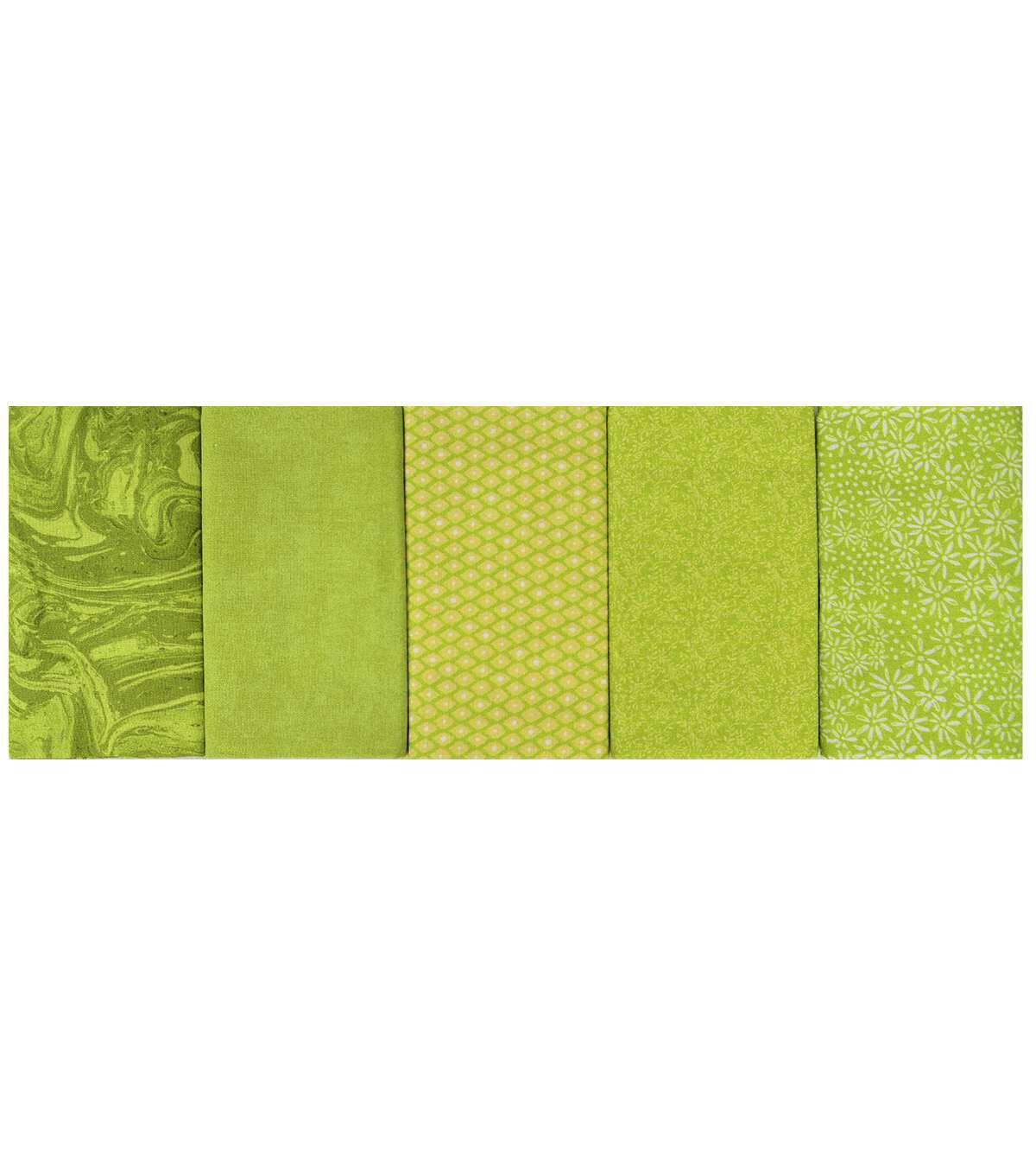 18 x 21 Green Blender 1 Cotton Fabric Quarters 5ct by Keepsake Calico