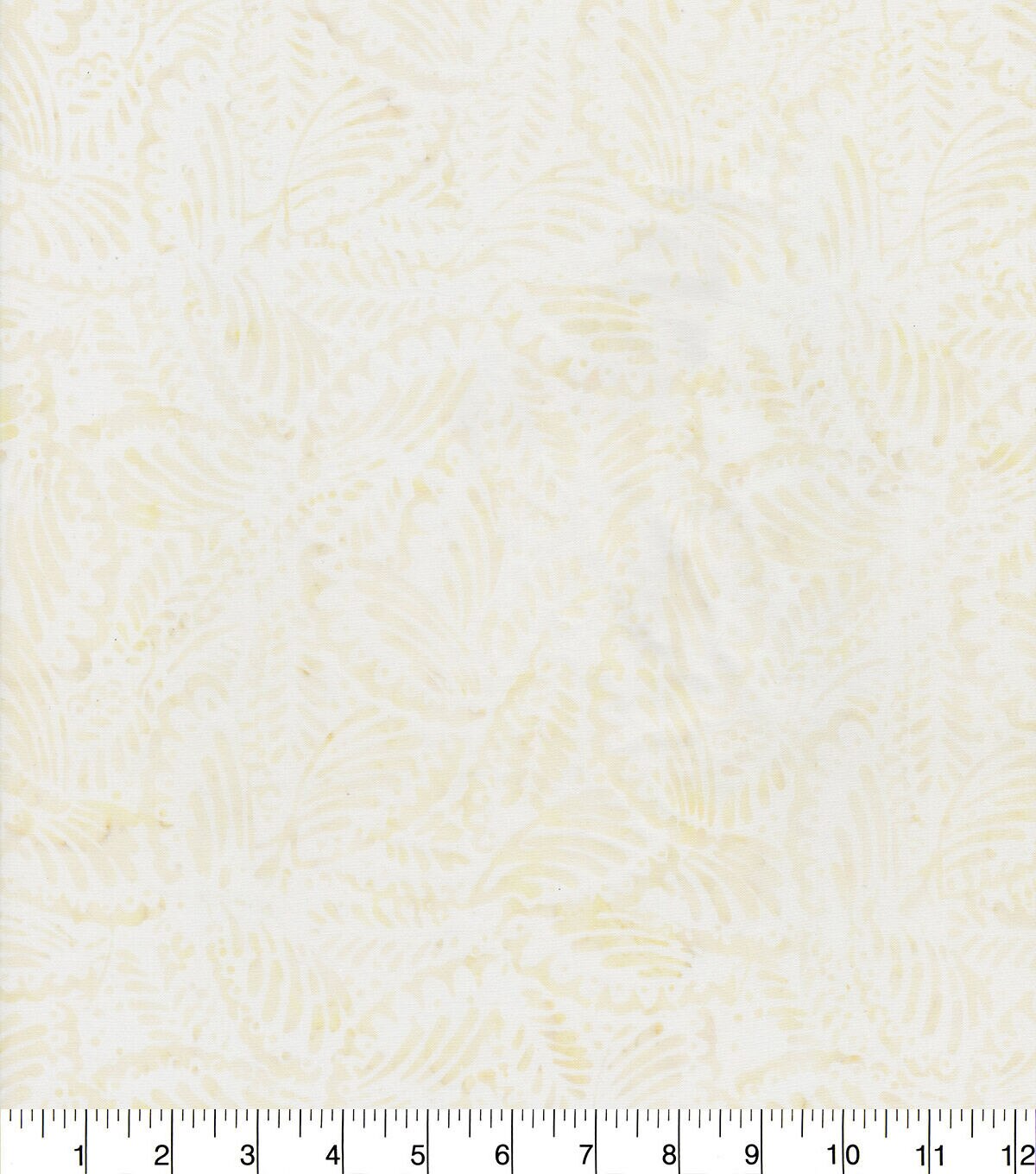 Hi Fashion Cream Tonal Leaves Batik Cotton Fabric