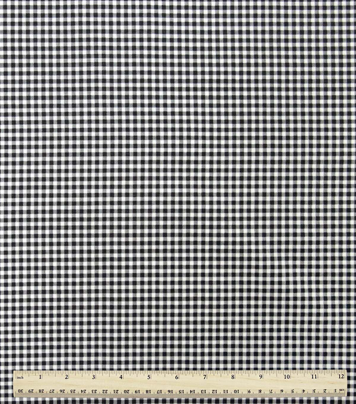 Black & White Gingham Tonal Cotton Fabric by Keepsake Calico