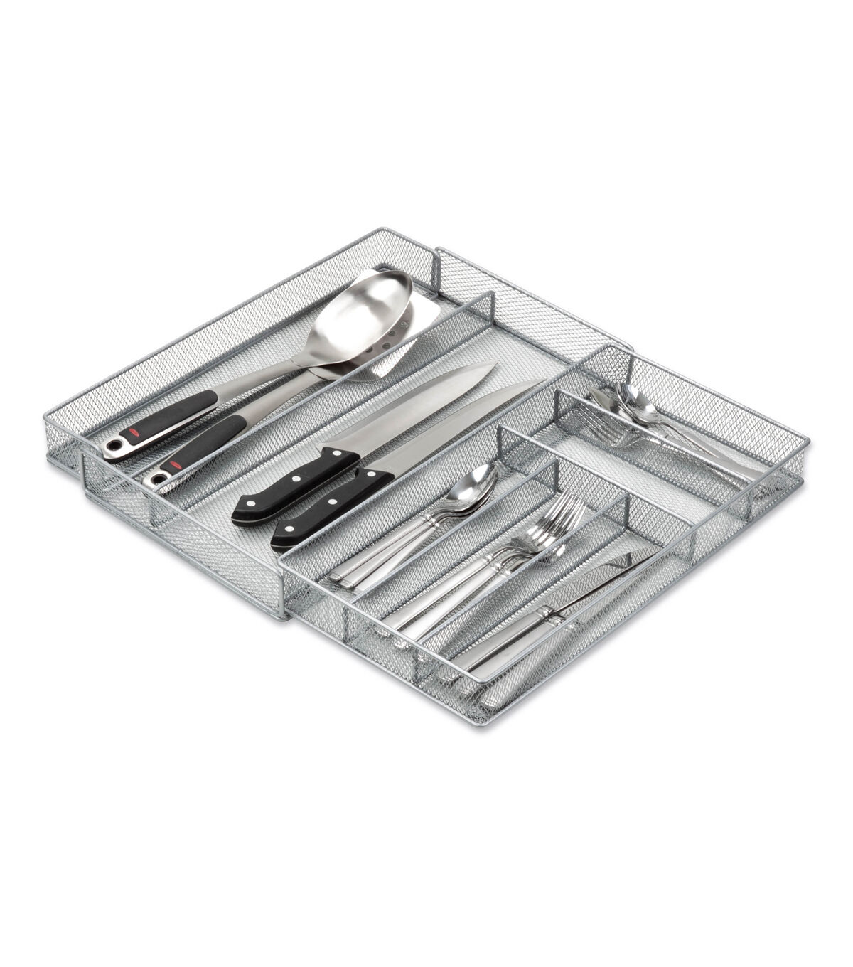 Honey Can Do 16.5 Silver Mesh Expandable Multi Purpose Drawer Organizer