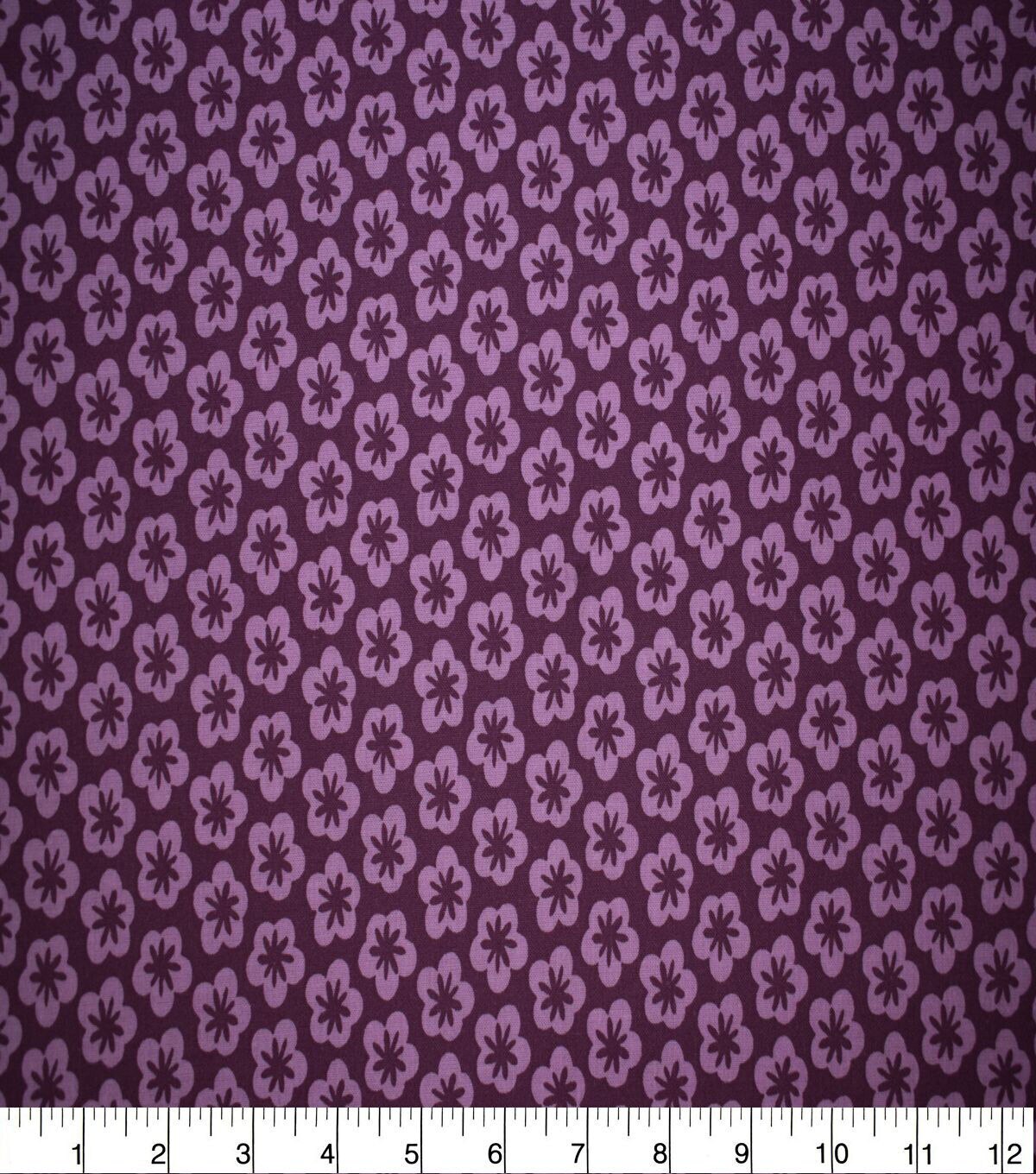 Purple Hawaiian Floral Quilt Cotton Fabric by Quilter's Showcase