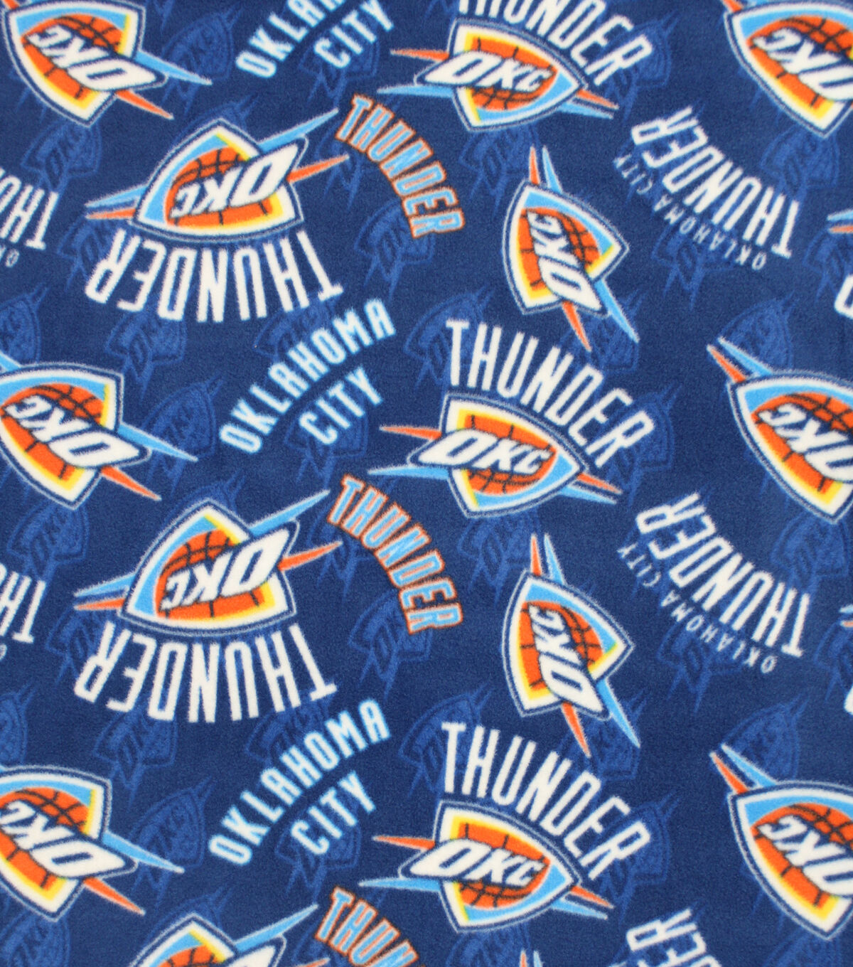 Oklahoma City Thunder Fleece Fabric Logo