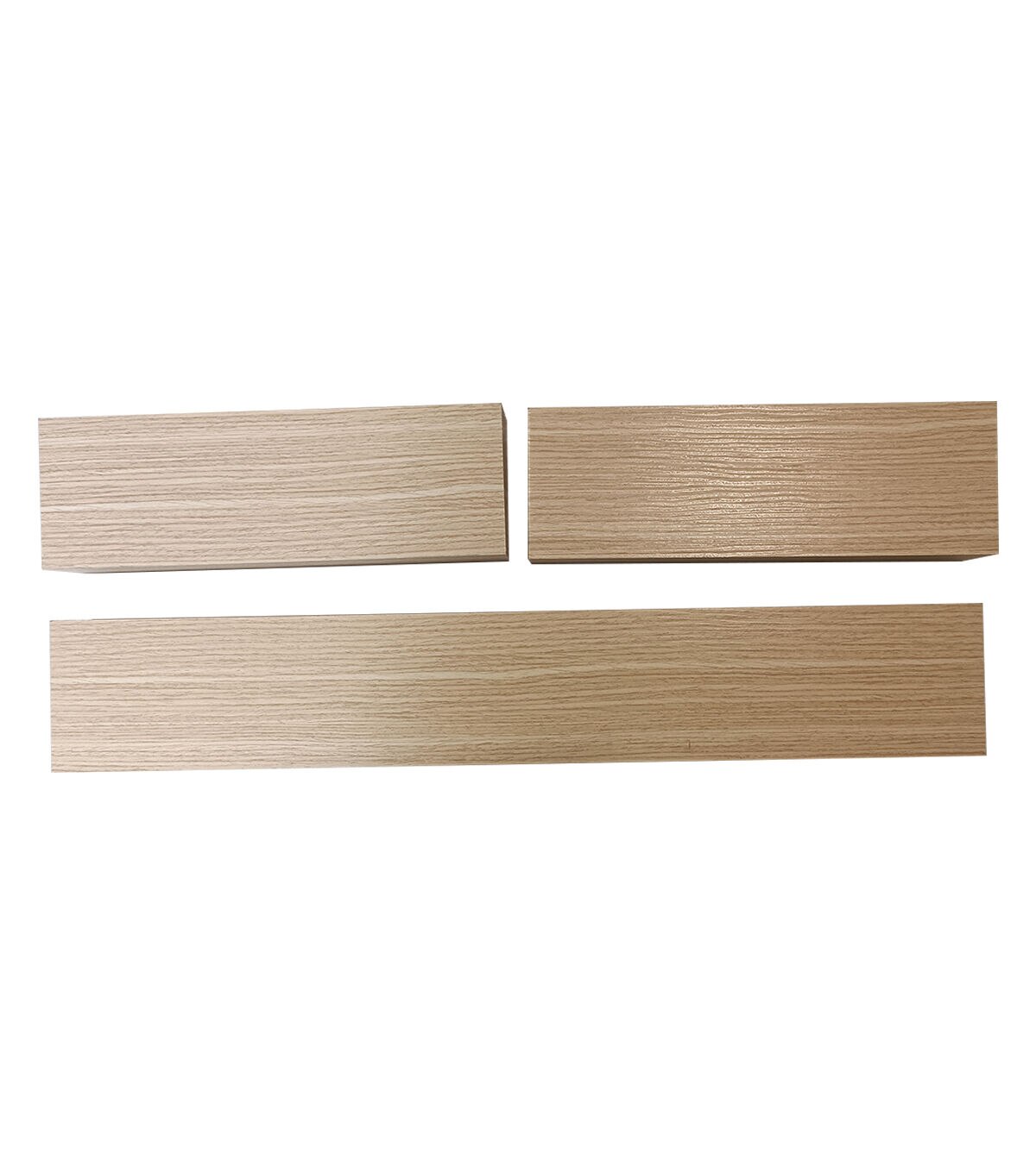 24 & 12 Light Wood Basic Wall Shelf Set 3pc by Place & Time