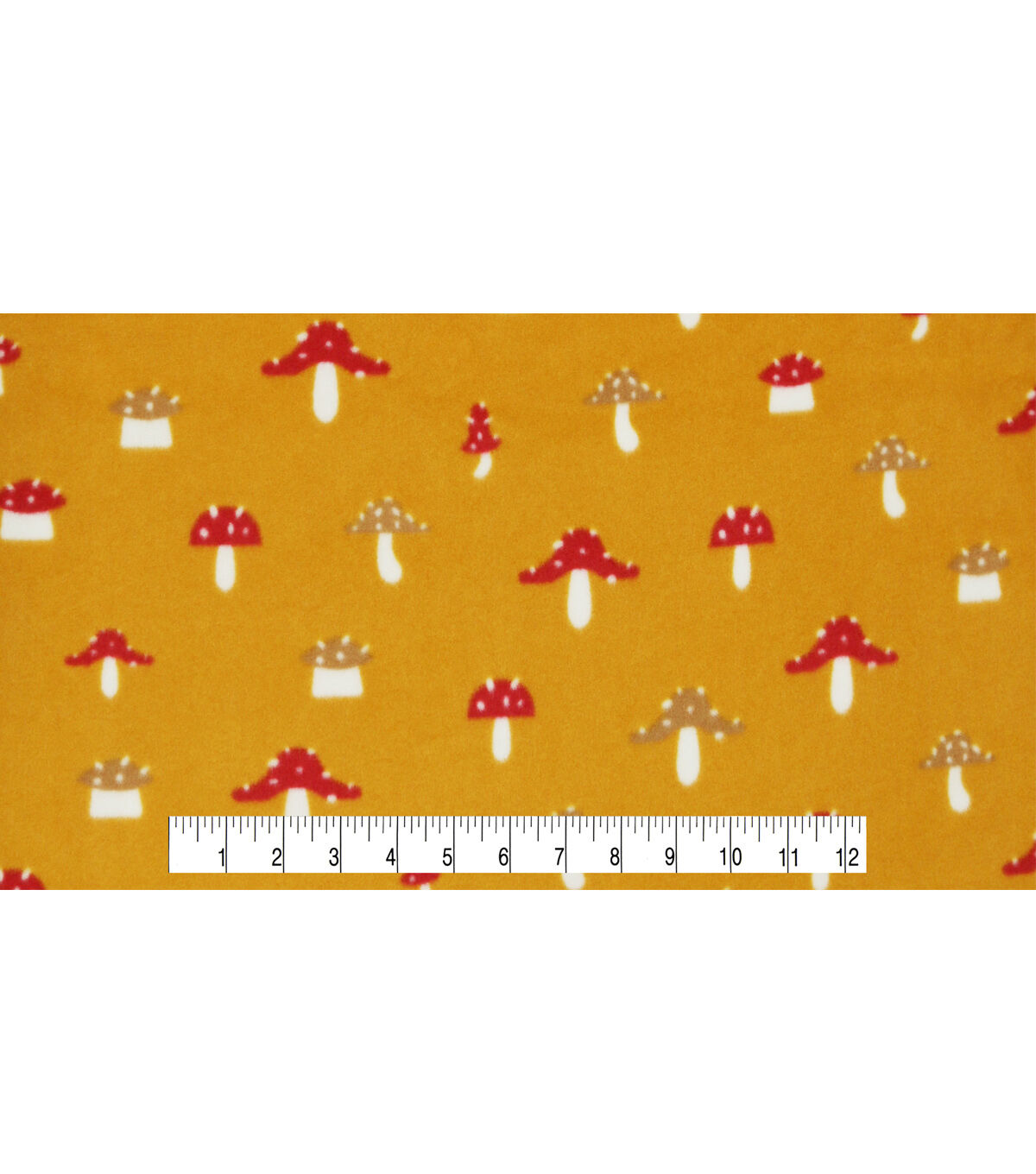 POP! Fall Mushrooms Lightweight Fleece Fabric