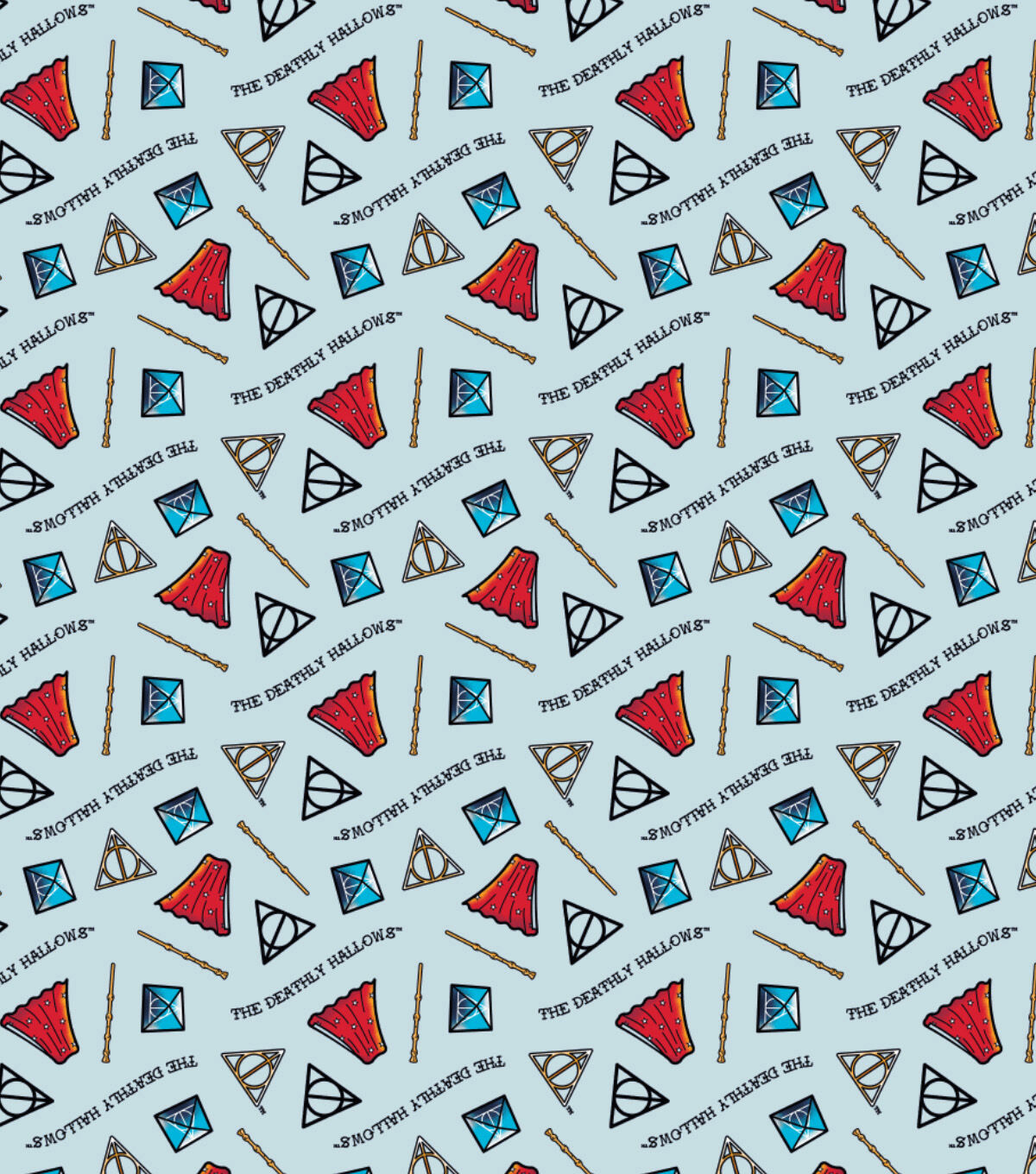 Harry Potter Cotton Fabric Deathly Hallows