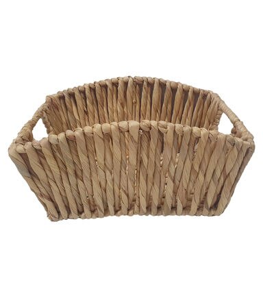11 x 8 Natural Water Hyacinth Woven Basket by Place & Time