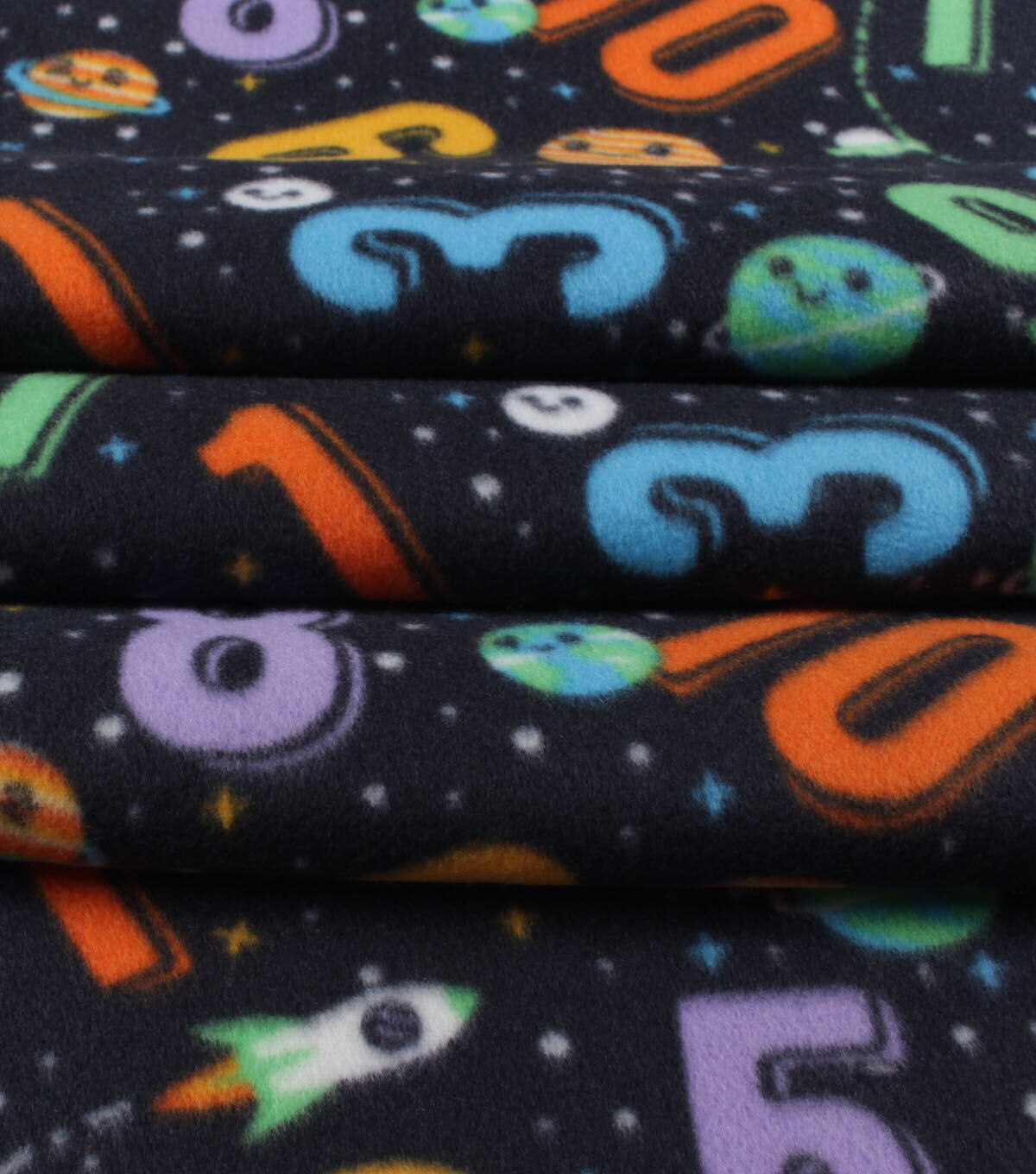 Numbers Blizzard Fleece Fabric