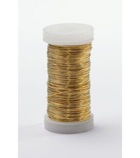 OASIS Metallic Wire Gold 24 Gauge 164' Roll