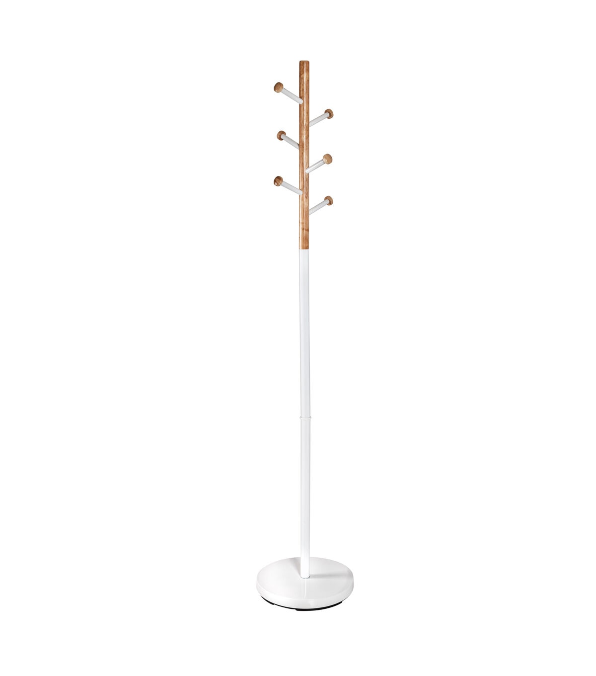 Honey Can Do 13 x 69 Freestanding Modern Coat Rack 20lbs With 6 Hooks