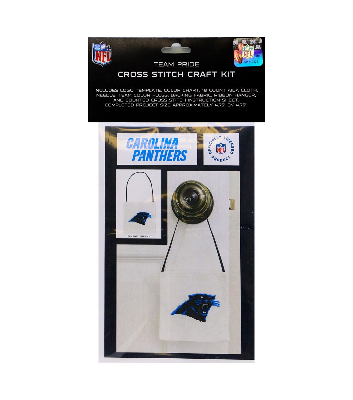 Sporticulture 5 Team Pride NFL Carolina Panthers Cross Stitch Kit