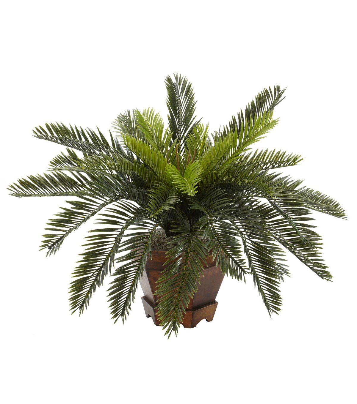Nearly Natural 24 Cycas With Hexagon Vase Silk Plant