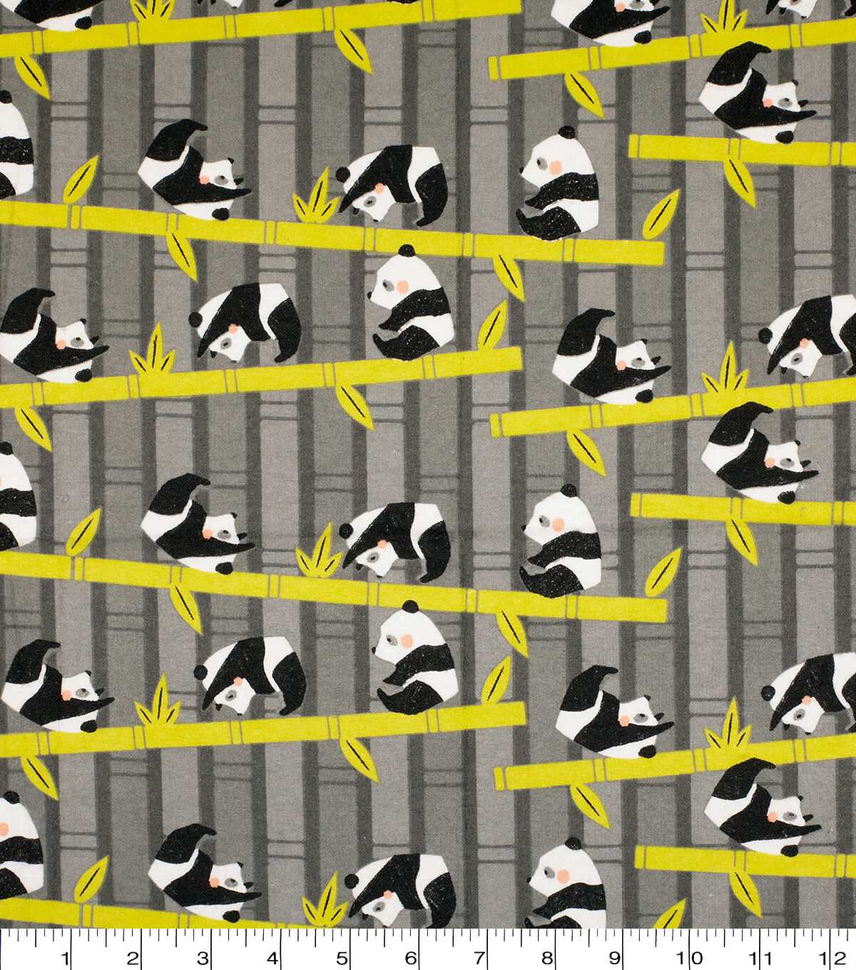 Super Snuggle Flannel Fabric Bamboo Pandas