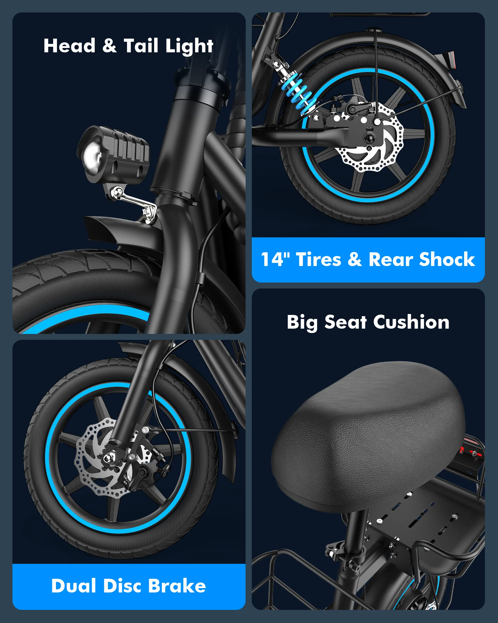 Gyroor C1Plus 1000W Electric Scooter with Dual Baskets for Pets & Cargo