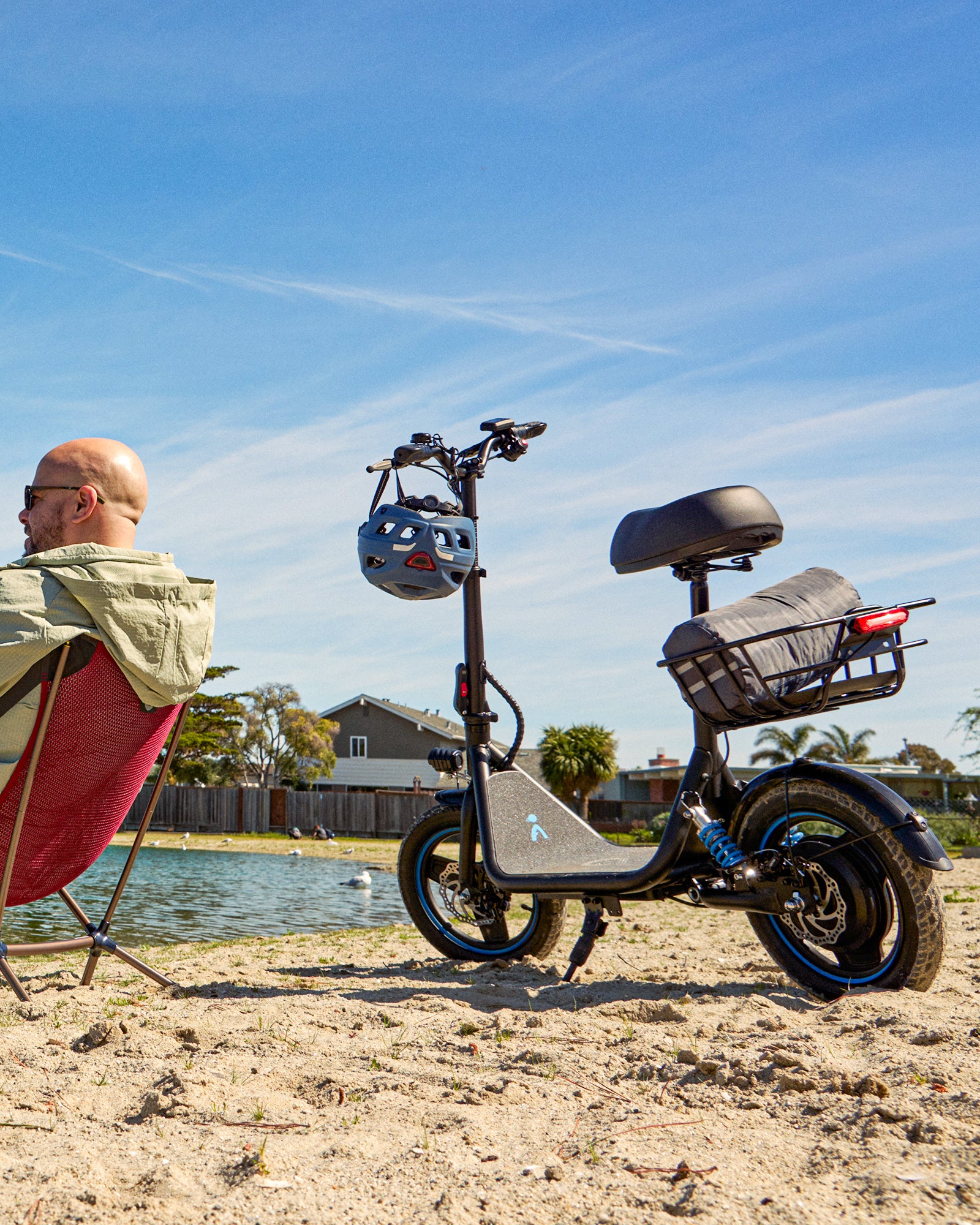 Gyroor C1Plus 1000W Electric Scooter with Dual Baskets for Pets & Cargo