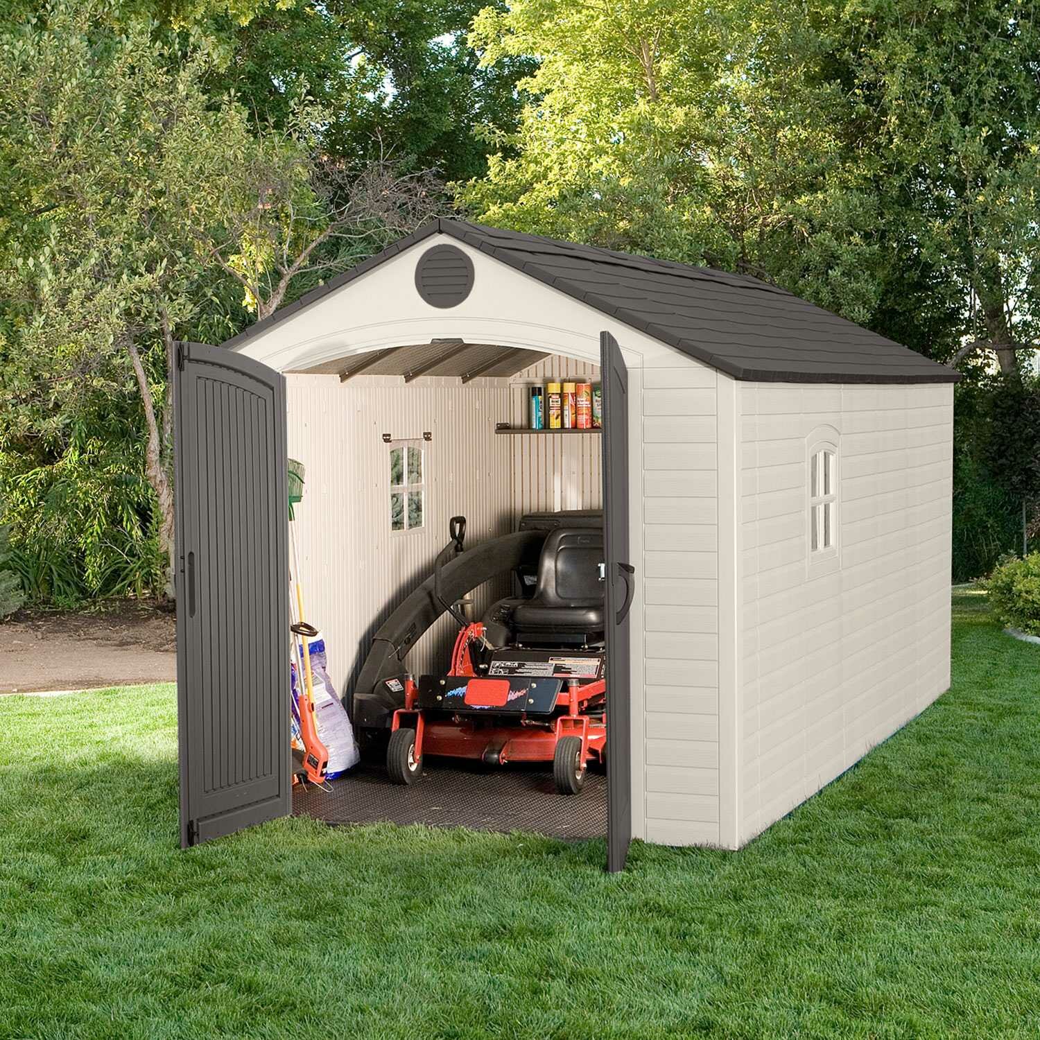 8 ft. W x 15 ft. D Plastic Storage Shed