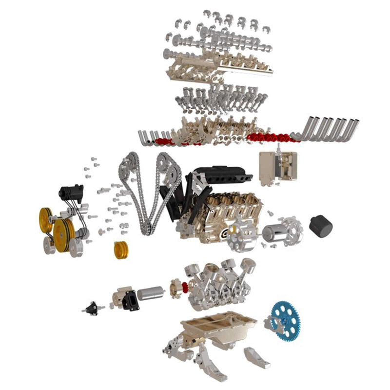 V8 Engine FS-V800 28cc Nitro Engine – Build Your Own V8 Engine – V8 Engine Model Kit That Works
