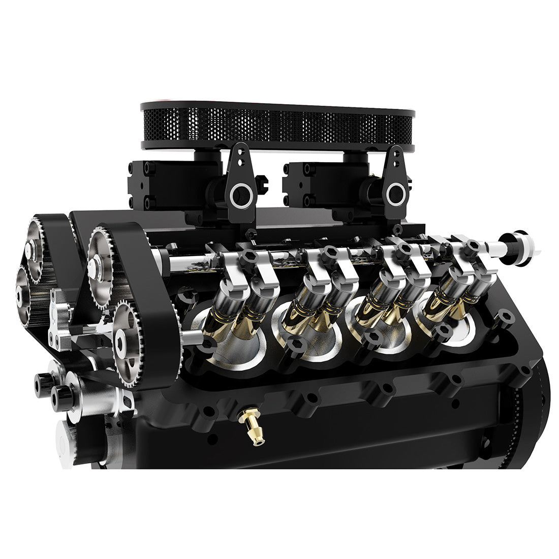 V8 Engine FS-V800 28cc Nitro Engine – Build Your Own V8 Engine – V8 Engine Model Kit That Works