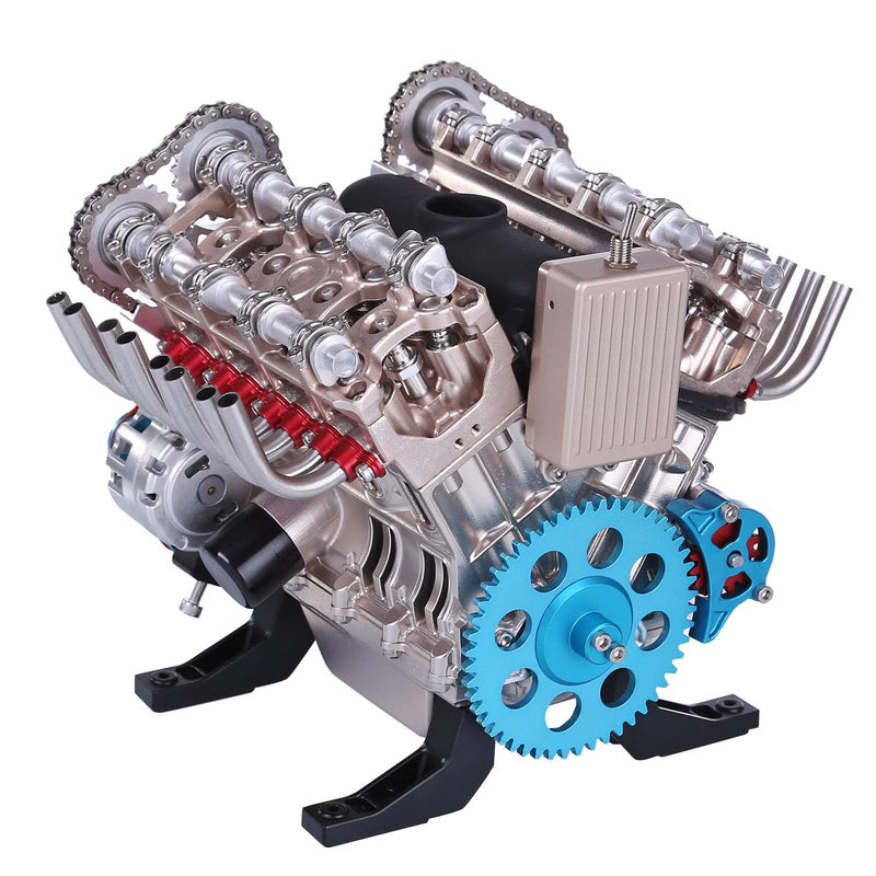V8 Engine FS-V800 28cc Nitro Engine – Build Your Own V8 Engine – V8 Engine Model Kit That Works