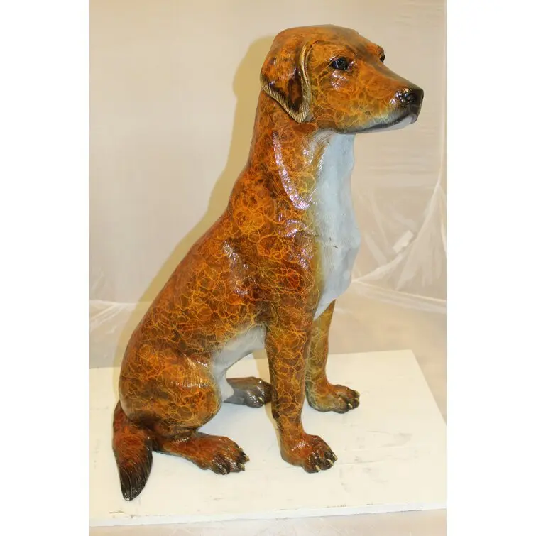 Dogs Weather Resistant Metal Garden Statue