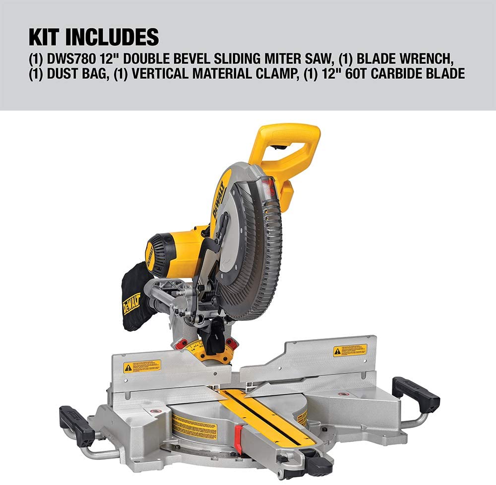 💥 DEWALT DWS780 12-Inch Double Bevel Sliding Compound Miter Saw (DWS780)