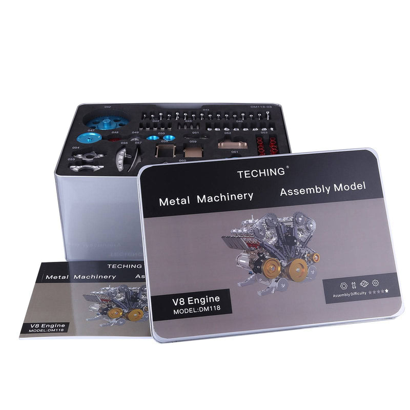 V8 Engine FS-V800 28cc Nitro Engine – Build Your Own V8 Engine – V8 Engine Model Kit That Works