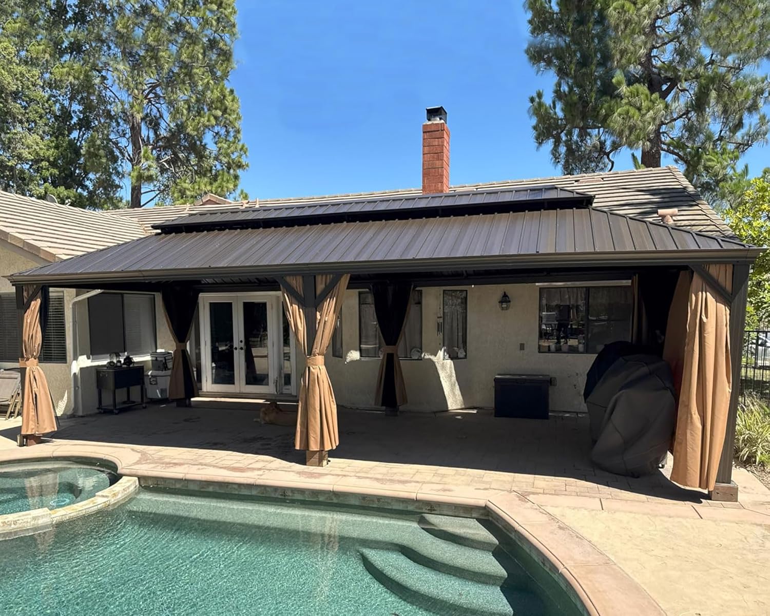 PURPLE LEAF 12' X 12' Outdoor Hardtop Gazebo for Patio All Weather Aluminum Metal Roof Backyard Pavilion