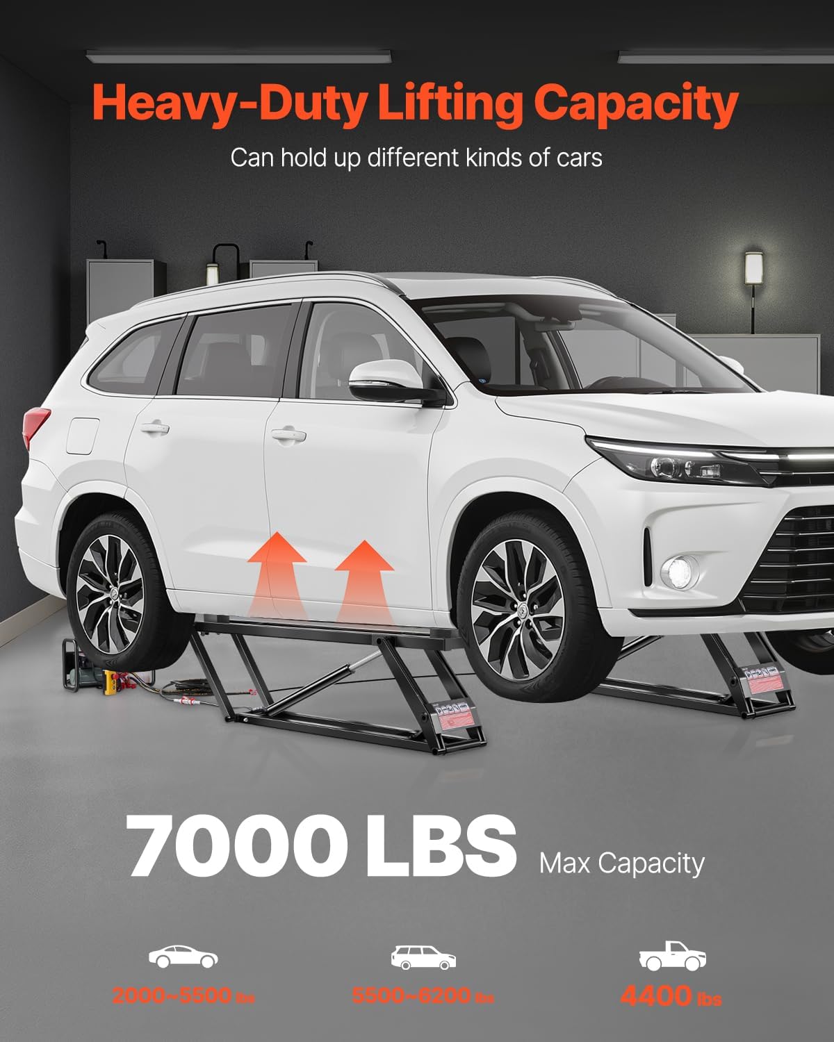 VEVOR Car Lift, 7000 lbs Capacity Car Lifts for Home Garage