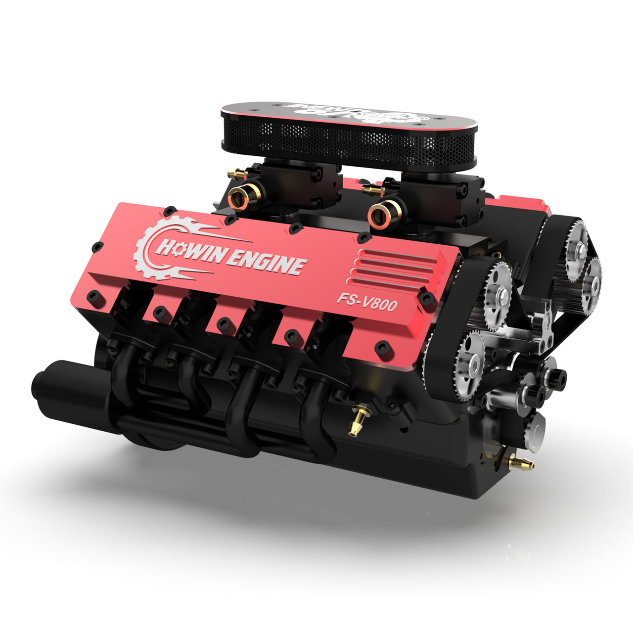 V8 Engine FS-V800 28cc Nitro Engine – Build Your Own V8 Engine – V8 Engine Model Kit That Works