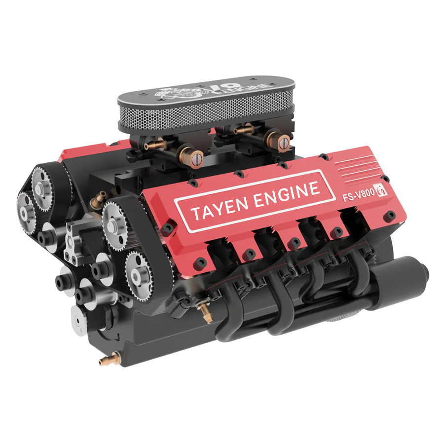 V8 Engine FS-V800 28cc Nitro Engine – Build Your Own V8 Engine – V8 Engine Model Kit That Works