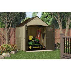 Outdoor Sutton 7 1/2 ft. W x 7 ft. D Resin Storage Shed