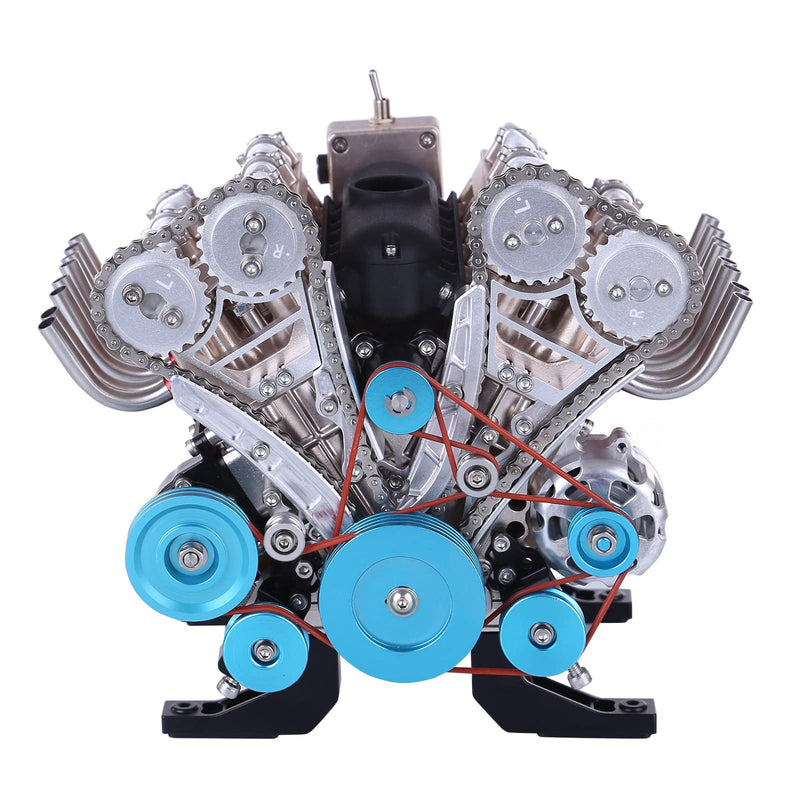 V8 Engine FS-V800 28cc Nitro Engine – Build Your Own V8 Engine – V8 Engine Model Kit That Works